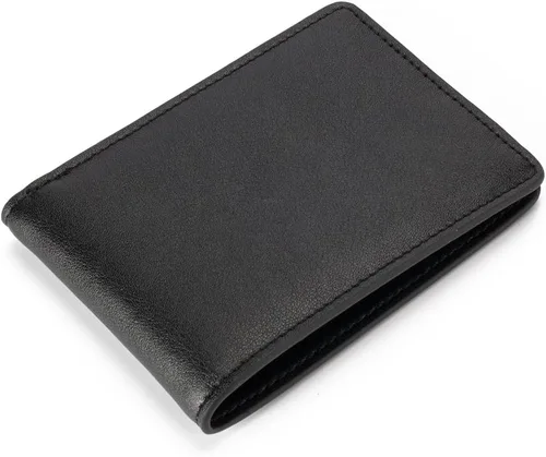 Vista 6 de Cartera delgada para hombre con bolsillo frontal para tarjeta de identificación con bloqueo RFID