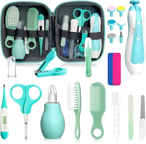 Vista 11 de Qunlions life Kit de aseo para bebés para niños y niñas, seguridad para recién nacidos, juego de aseo esencial para guardería, regalo para padres