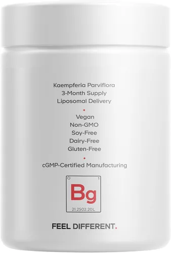 Vista 9 de Codeage Jengibre Negro Liposomal 500 mg, Kaempferia Parviflora, 90 Cápsulas Jengibre negro liposomal 500mg por porción (Kaempferia parviflora)