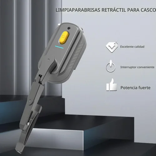 Vista 3 de Shkalacar Limpiaparabrisas de Casco de Motocicleta Recargable Impermeable Limpiaparabrisas de Casco Compatible con la Mayoría de Viseras