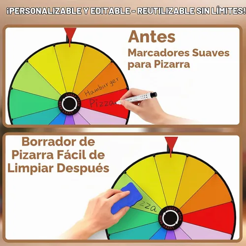 Vista 3 de KOOV - Rueda de premio de 24 pulgadas con soporte