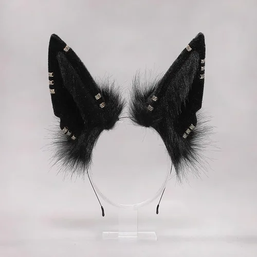 Vista 6 de Fxaelian Cosplay Animal Tail Fox Squirrel Cat Dog Wolf Tail and Ears Diadema Accesorio de disfraz