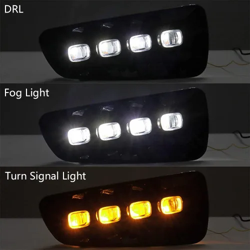Vista 4 de Luz antiniebla LED izquierda derecha compatible con Ford F-150 Raptor 2009-2014 (xenón blanco + ámbar)
