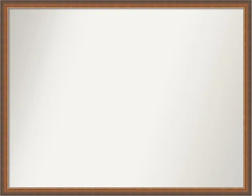 Vista 240 de Amanti Art Espejo de baño de bronce para sobre fregadero, 29 x 19 pulgadas, espejo rectangular de bronce antiguo, marco de madera tradicional