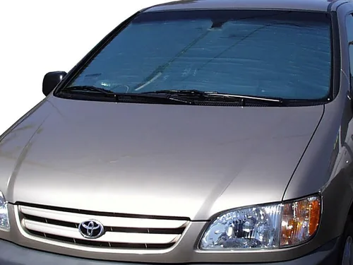 Vista 2 de HeatShield, The Original parasol para parabrisas con ajuste personalizado para Toyota Sienna Minivan 1998, 1999, 2000, 2001, 2002, 2003, serie