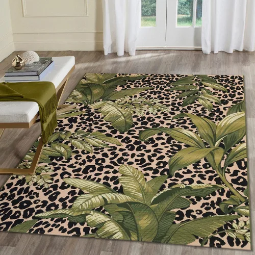 Vista 87 de Liora Manne Marina - Alfombra de área duradera de mezcla sintética tejida a máquina para interiores/exteriores - Gráfico contemporáneo océano global