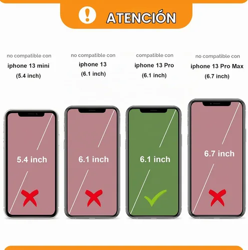 Vista 2 de Bocasal Funda tipo cartera tipo bandolera para iPhone 13 Pro, color negro