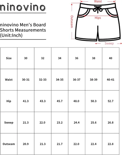 Vista 7 de ninovino Traje de baño deportivo para hombre de secado rápido con forro