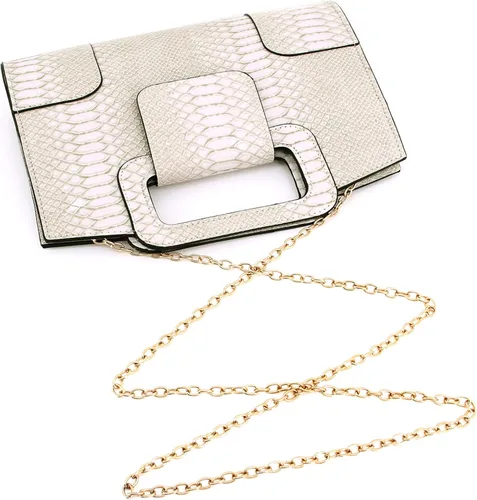 Vista 7 de Naimo Bolso de mano de noche de cristal brillante, bolso cruzado con asa superior, bolso de hombro para boda, fiesta, novia