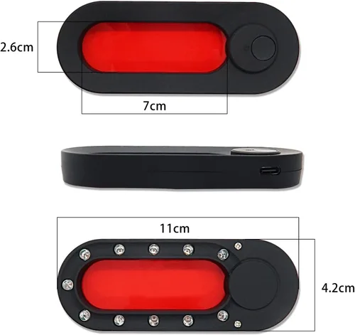Vista 4 de Detector de cámara oculta, detector de dispositivo oculto LED con visor infrarrojo – Buscador de cámara antiespía de tamaño bolsillo localiza