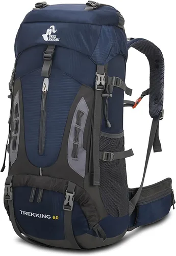 Vista 14 de Bseash Mochila de 60 l para senderismo y camping con cubierta para la lluvia, mochila impermeable de gran capacidad para deportes al aire libre