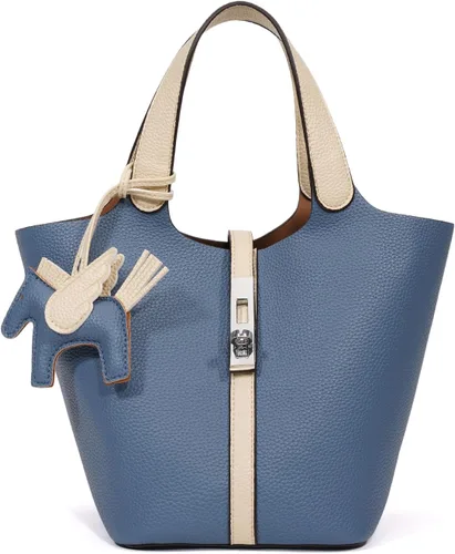 Vista 40 de Bolso de mano para mujer, de piel vegana, bolso de mano con asa superior, bolso de hombro con bolso pequeño desmontable