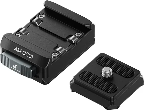 Vista 10 de SIRUI Placa de liberación rápida para AirTag, placa de montaje para ARCA con placa de liberación rápida de tornillo de 1/4"-20 para AirTag oculto