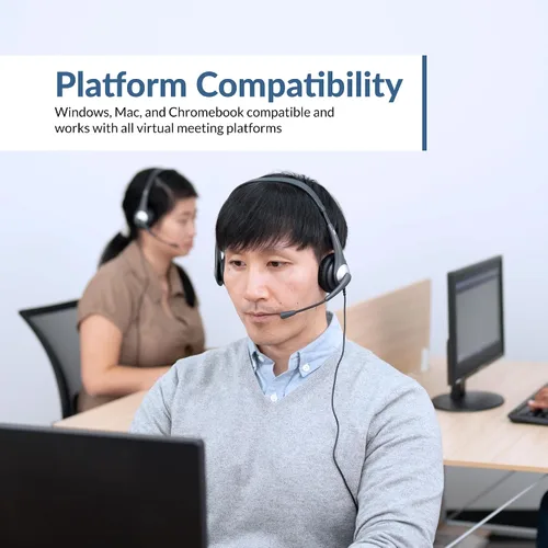 Vista 5 de Cyber Acoustics Auriculares estéreo (AC-204), estéreo de 0.138 in y adaptador Y, hogar, aula escolar K12 y educación