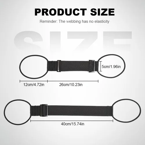 Vista 2 de Correas de conector de equipaje ajustables fuertes y multiusos, añade una bolsa, maleta fácil de viajar, cinturón de sujeción elástico flexible