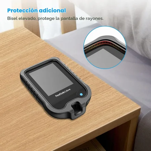 Vista 4 de MEDMAX - Funda de silicona para Freestyle Libre 3 2 / Libre Reader Cubierta protectora antideslizante a prueba de golpes ligera Piel de gel suave