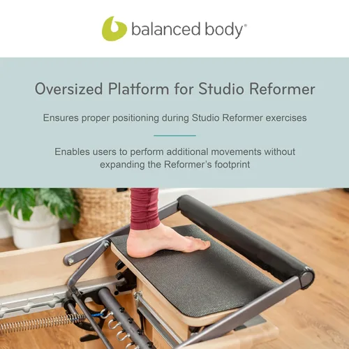 Vista 5 de Balanced Body Plataforma de gran tamaño para Studio Reformer, Extensor de Pilates Reformer, accesorios de reformer, extensor antideslizante para uso