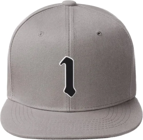 Vista 708 de Daxton Gorra clásica con visera de billete plano con letras del alfabeto inglés antiguo de la A a la Z