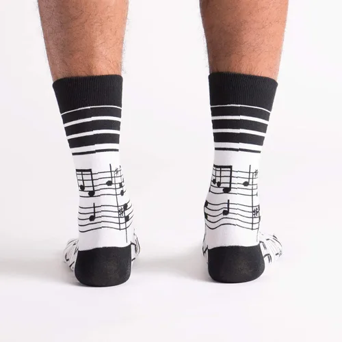 Vista 3 de Sock It To Me, Calcetines Crew, Space y Alien para hombre, Notas de pie