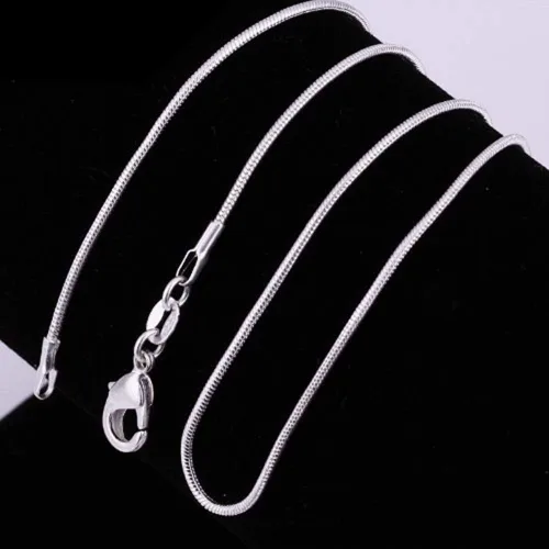 Vista 3 de Fashion - Cadena de plata de ley 925 (0.039 in, cadena de serpiente)