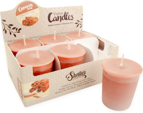 Vista 12 de Apple Harvest - Velas votivas de soja, perfumadas con aceites de fragancia naturales, 6 repuestos de velas votivas naturales beige, colección