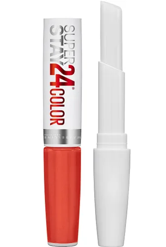 Vista 3 de Maybelline New York Superstay 24, color de labios en 2 pasos, naranja sin parar 210 NARANJA SIN PARAR