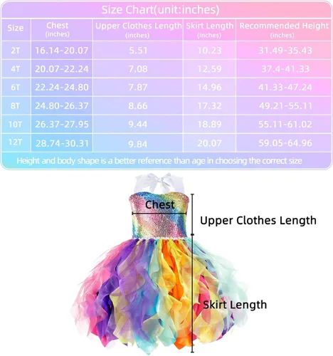 Vista 7 de Vestido tutú para niñas, vestido de tul con lentejuelas, vestido de princesa para niñas pequeñas, disfraz de fiesta de cumpleaños brillante
