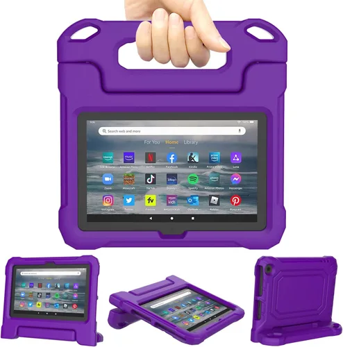 Vista 12 de Funda para tablet Amazon Fire 7 para niños (12ª generación, versión 2022), ligera, a prueba de golpes, apta para niños, funda para tablet Fire 7