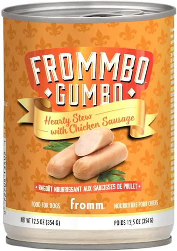 Vista 11 de Fromm Frommbo Gumbo - Alimento húmedo para perros con salchicha de res - Comida húmeda prémium para perros - Receta de carne de res - Caja de (12)