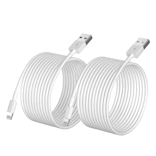 Vista 8 de Cargador para iPhone [certificado Apple MFi], paquete de 2 cables Lightning rápidos de 6 pies para cable largo, cable de carga Apple para iPhone