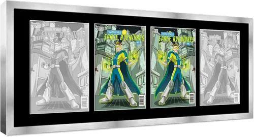 Vista 39 de Marco de cómic negro mate Para cómics publicados entre 1986 y el día actual (marco de madera maciza de cómic de la Edad Dorada), hecho