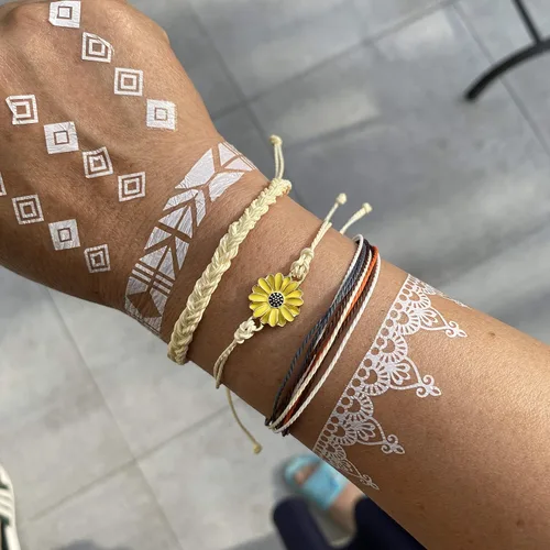 Vista 9 de Long tiantian Beach Bracelets Set Boho Bracelets for Women String Bracelets Summer Beach Accessories for Vacation