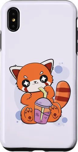 Vista 7 de Funda para iPhone 15 con diseño de panda rojo Boba Cute Anime Kawaii Pearl Bubble Tea Case
