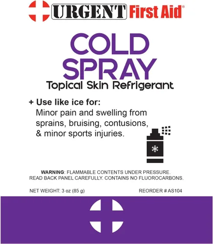 Vista 3 de Refrigerante tópico urgente de primeros auxilios en aerosol frío, 4 onzas, paquete de 2, suministro de primeros auxilios Fast topical coolant