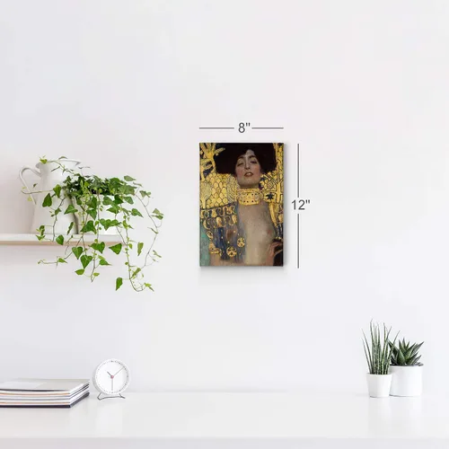 Vista 5 de Smile Art Design Judith y la cabeza de Holofernes por Gustav Klimt - Lienzo decorativo para pared, pintura de arte famoso, pinturas al óleo, arte