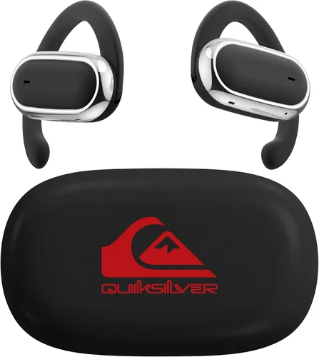 Vista 8 de Quiksilver Auriculares inalámbricos de oreja abierta, auriculares Bluetooth 5.4 con pantalla digital inteligente y gancho ergonómico de ajuste Beige