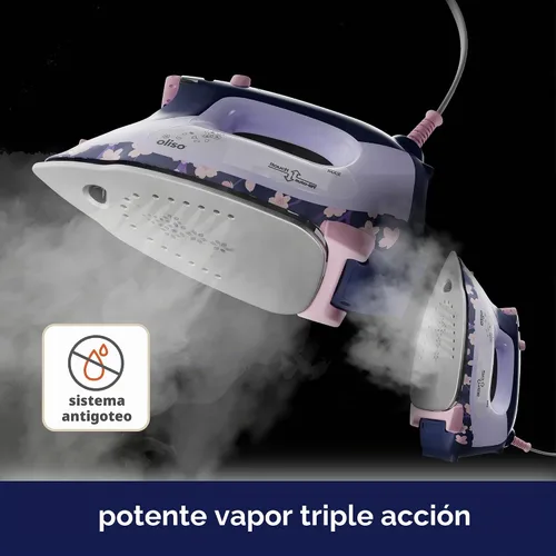 Vista 6 de Yaya Han x oliso TG1600 ProPlus Plancha de vapor de elevación automática - Cosplay y disfraces - Planchado de ropa - 1800 W, flor de cerezo