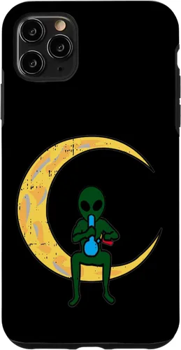 Vista 13 de iPhone 16 Alien Smoking Bong High Moon Cool Weed CBD Cannabis Gift Case