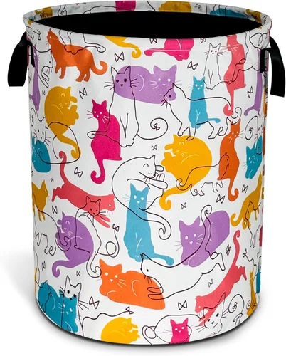 Vista 7 de Cesta plegable de tela Oxford con bandera estadounidense, divertida bolsa de lavandería, cesta de almacenamiento de ropa, organizador para baño