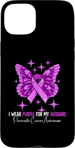 Vista 9 de I Wear Purple For My Husband Pancreatic Cancer Awareness Case for iPhone 16