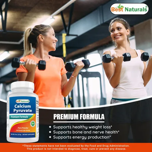 Vista 4 de Piruvato de calcio en polvo 8 oz y gluconato de zinc 50 mg