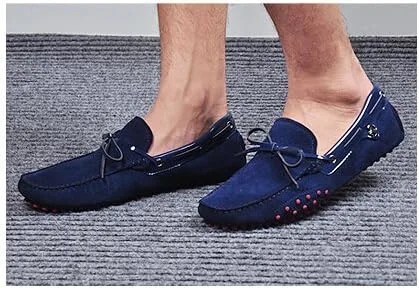 Vista 8 de HAPPYSHOPTM Mens Genuine Leather Lace-up Moccasin Loafers Driving Shoes Comfort Slip-on Penny Loafers EUR