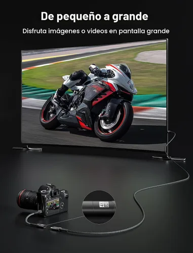 Vista 4 de JSAUX Adaptador Mini HDMI a HDMI, Cable Mini HDMI macho a HDMI hembra con 4K 60Hz HDR 3D 18Gbps, Compatible con cámara, videocámara, Raspberry Pi