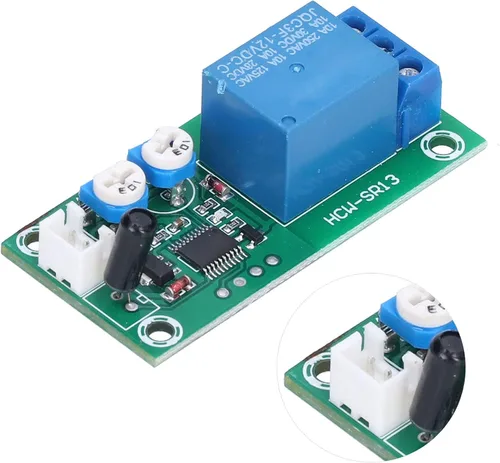 Vista 8 de Módulo de sensor de vibración, DC 12V Sensibilidad Interruptor de retardo de tiempo DIY alta sensibilidad Módulo de alarma