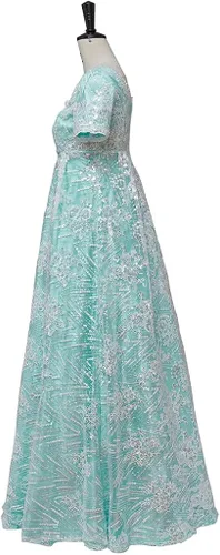 Vista 4 de Kate Sharma - Disfraz de cosplay de cintura alta vestido de fiesta de té Jane Austen