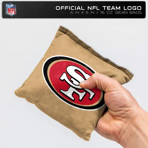 Vista 4 de Wild Sports - Bolsas de frijoles de doble cara de fútbol americano profesional de la NFL, 8 unidades, bolsas de lanzamiento de primera calidad
