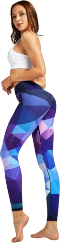 Vista 7 de COOLOMG Pantalones de yoga para mujer, mallas capri para correr, leggings de tiro bajo, entrenamiento, gimnasio con bolsillos ocultos