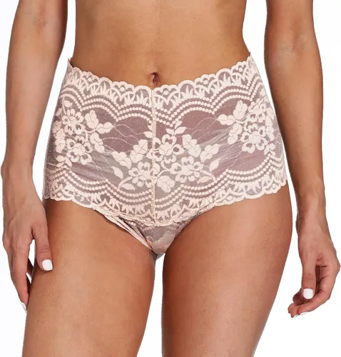 Vista 2 de Xlndsoea Bragas retro de cintura alta para mujer, sin costuras, ropa interior de algodón de encaje de talla grande