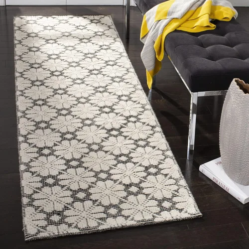 Vista 36 de SAFAVIEH Vermont Collection - Alfombra de pasillo, 2 pies 3 pulgadas x 6 pies, color marfil, lana hecha a mano, ideal para zonas de alto tráfico