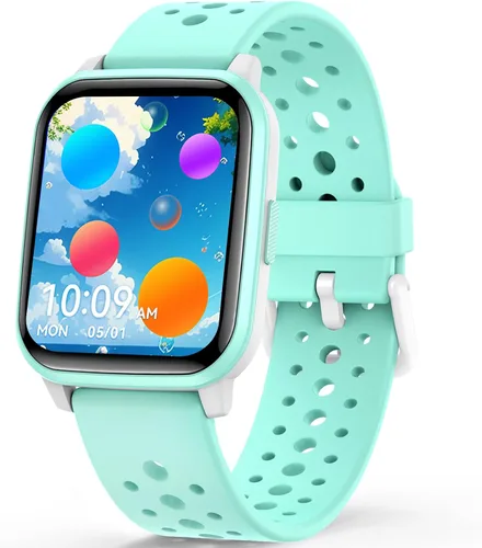 Vista 12 de Reloj Inteligente Butele para Niños, Reloj Inteligente para Niños de 4 a 16 Años con Modo de Sueño, 19 Modos Deportivos, Podómetro, Regalo de Azul